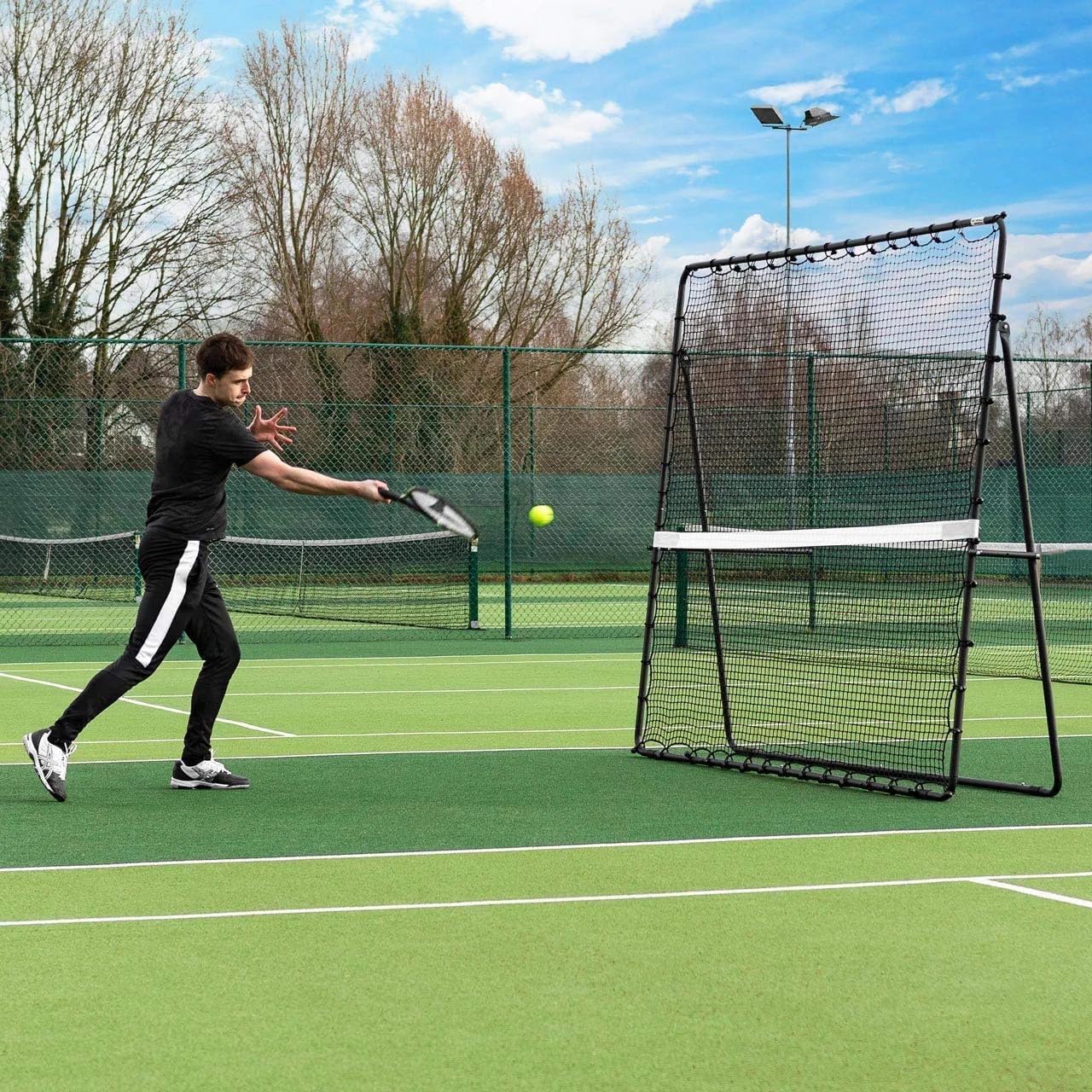Tenniswand Garten - EIN Verstellbarer Tennis Rebounder - das perfekte Tennis Reaktionsnetz für Tennis Training