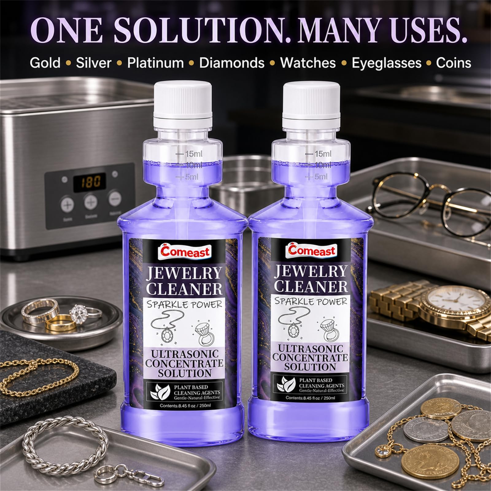 Ultrasonic Jewelry Cleaner Solution - Safe & Effective -5 Ultrasonic Jewelry Cleaner Solution - Safe & Effective -5