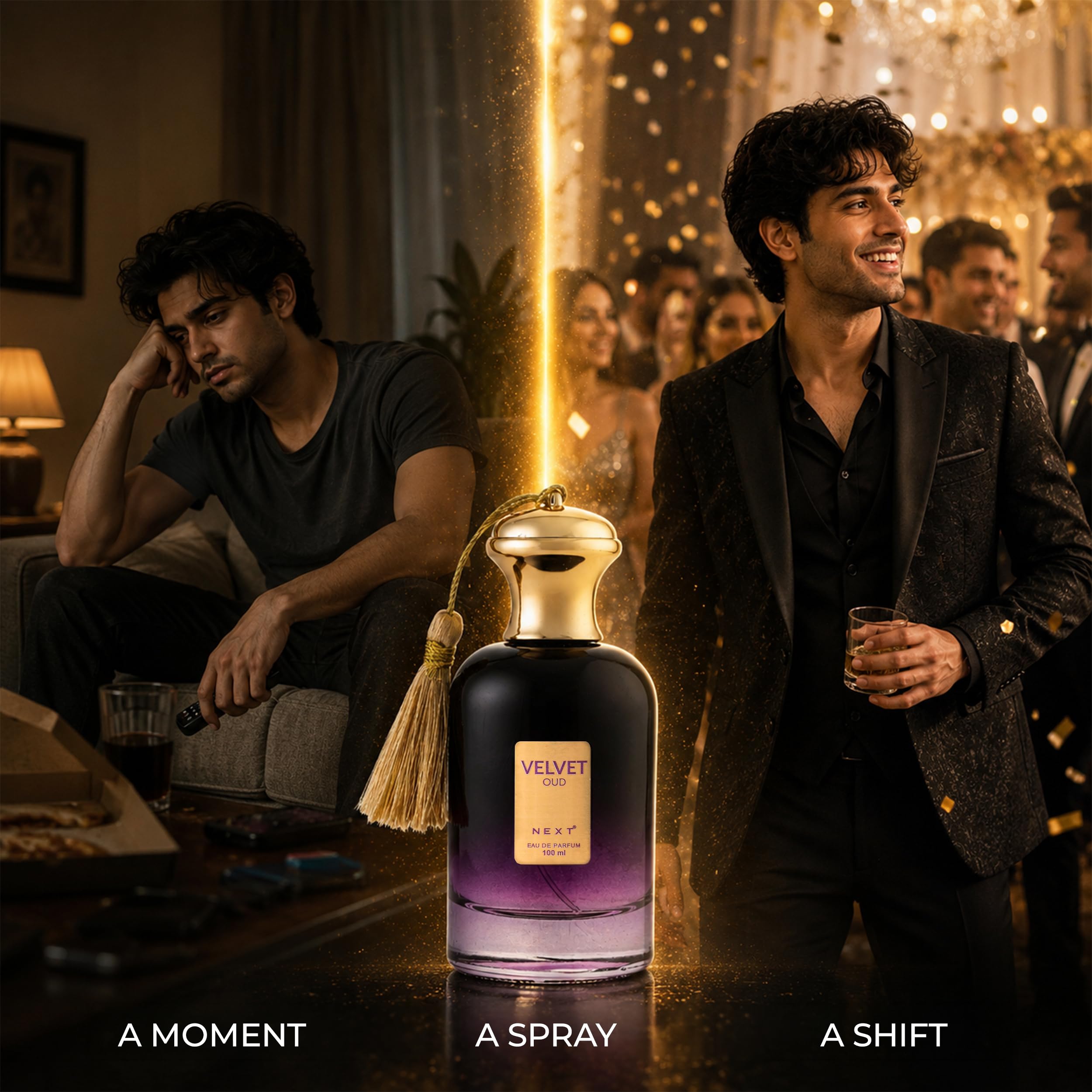 Next Care Velvet Oud Long Lasting Perfume for Man and Woman | EDP 100ml | Saffron, Ylang Ylang, Musk Fragrance Notes| Perfume for Men & Women | Great for Everyday Use 3