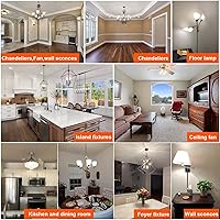 Vista 7 de LiteHistory E12 led Bulb 6W Equivalent Candelabra Light Bulbs 60 watt Neutral White 4000K AC120V 600LM Dimmable T6 T25 for Chandeliers,Ceiling Fan 6