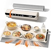 LNNIW Extra Large 36x15 Inch Food Warming Mat with Heat-Resistant Pad, 6 Temp & Timer Settings, Child Lock for Family Dinners & Parties