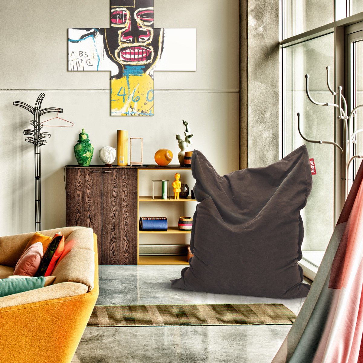 Pouf Poire Fatboy Original Stonewashed Bean Bag Chair - Pouf Chambre