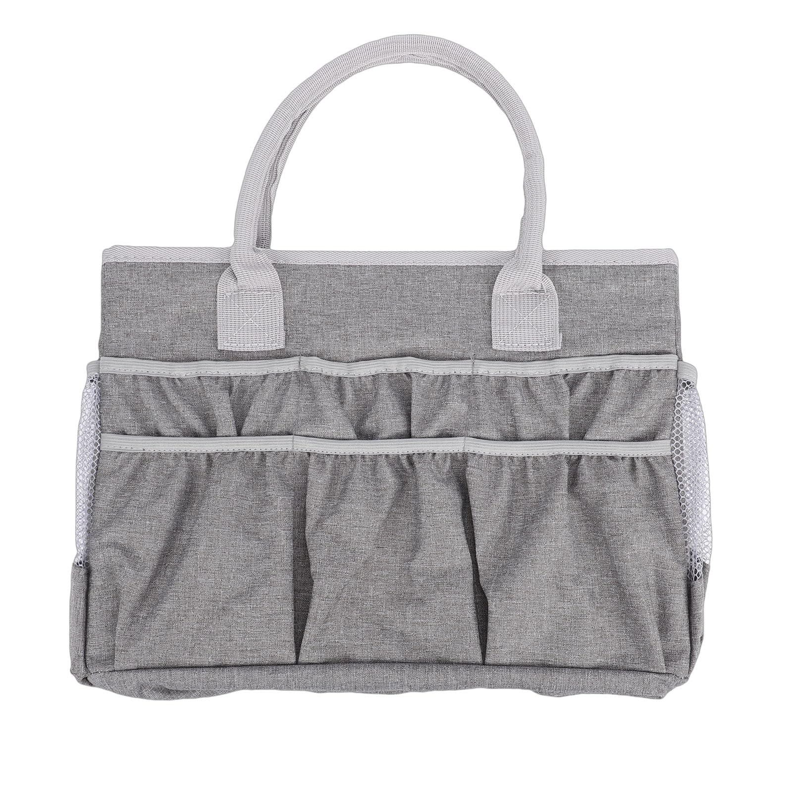 Fyearfly Craft Organizer Bag Wasserdicht Multifunktional Große Kunst Aufbewahrungstasche mit Mehreren Taschen Grau für Reisen und täglichen Gebrauch PVC Material