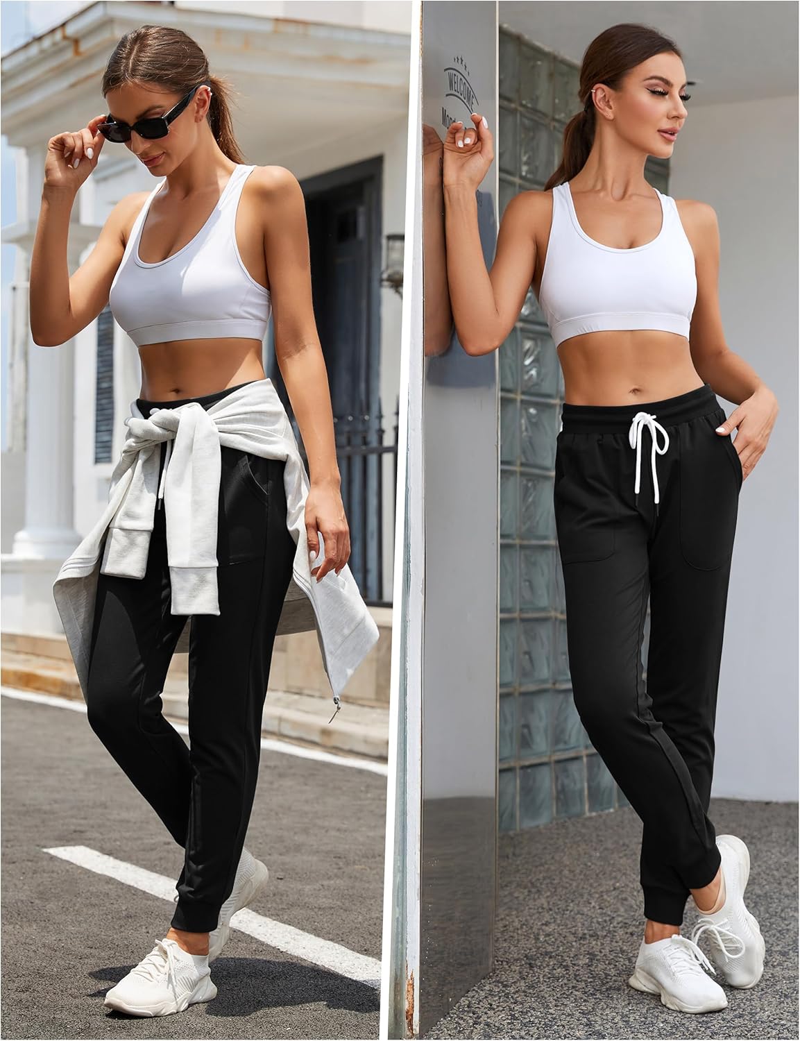 SPECIALMAGIC Women's Cotton Sweatpants with Pockets Athletic Drawstring Joggers Casual Sweat Pants - Image 5