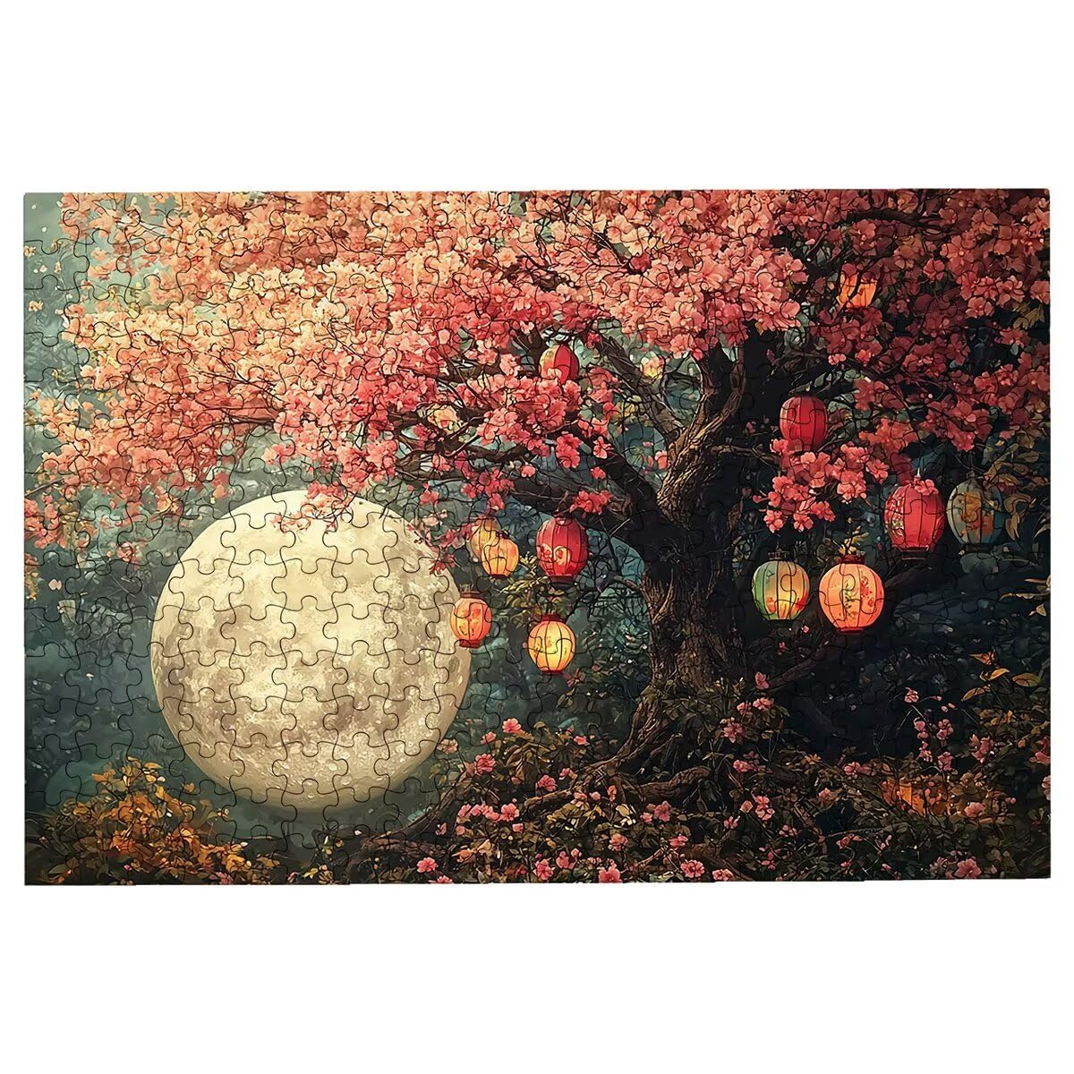 Puzzle 3000 sztuk kwiat, drewniane puzzle księżyc, klasyczne wyzwanie puzzle dla całej rodziny, zabawki puzzle litery na plecach, oryginalne prezenty dla mężczyzn dekoracja -2135
