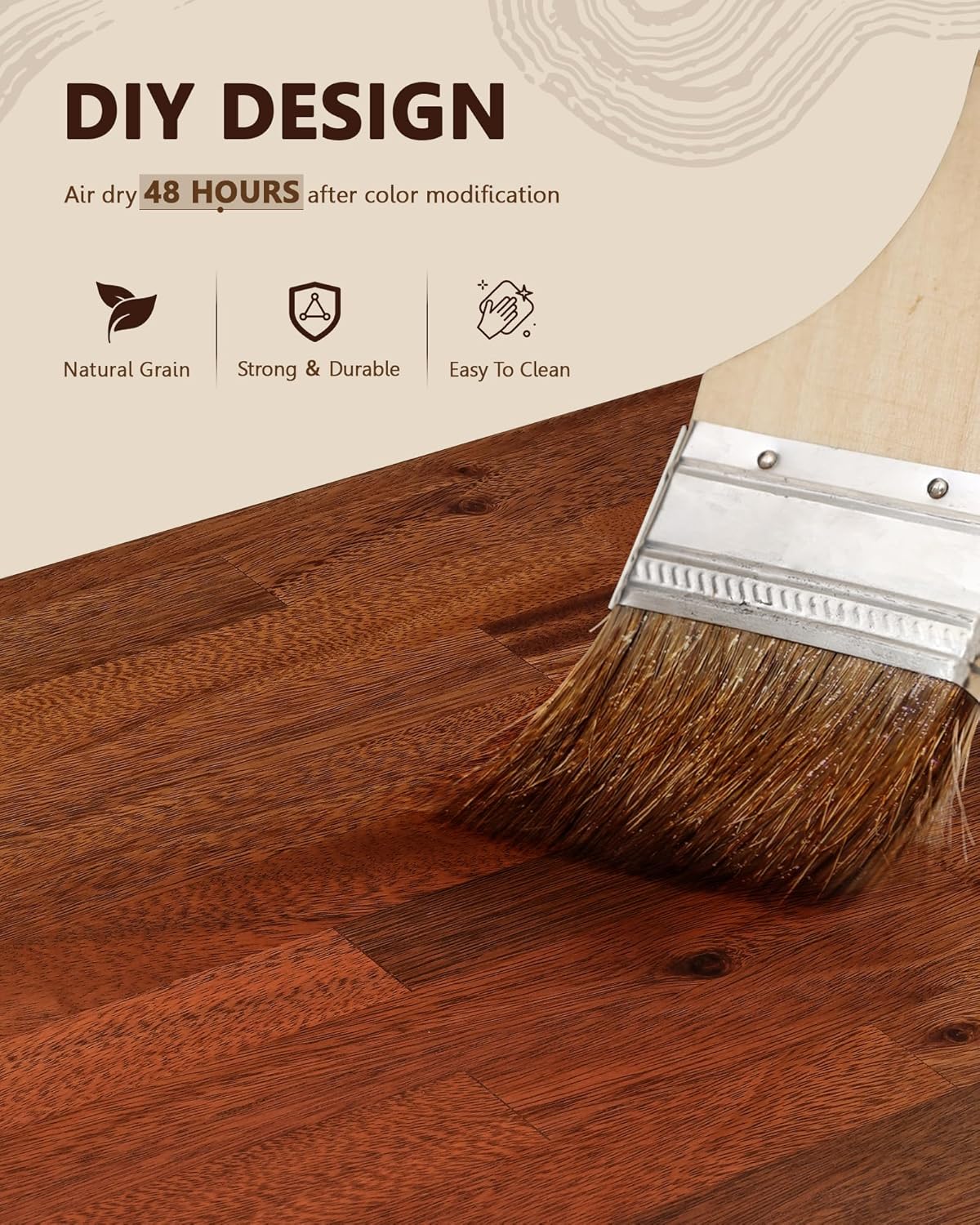 24"x25" Butcher Block Countertop, DIY Solid Walnut Wood Countertop, 1.5'' Thick Waterproof Table Top, Used as Cutting Board, Office Desk Tops, Dining Room Tables, Laundry and Kitchen Countertop