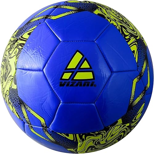 Vizari Toledo - Balón de fútbol para entrenamiento al aire libre y juego divertido, pelota de fútbol de dos tonos en tamaños 3, 4 y 5 para todos los