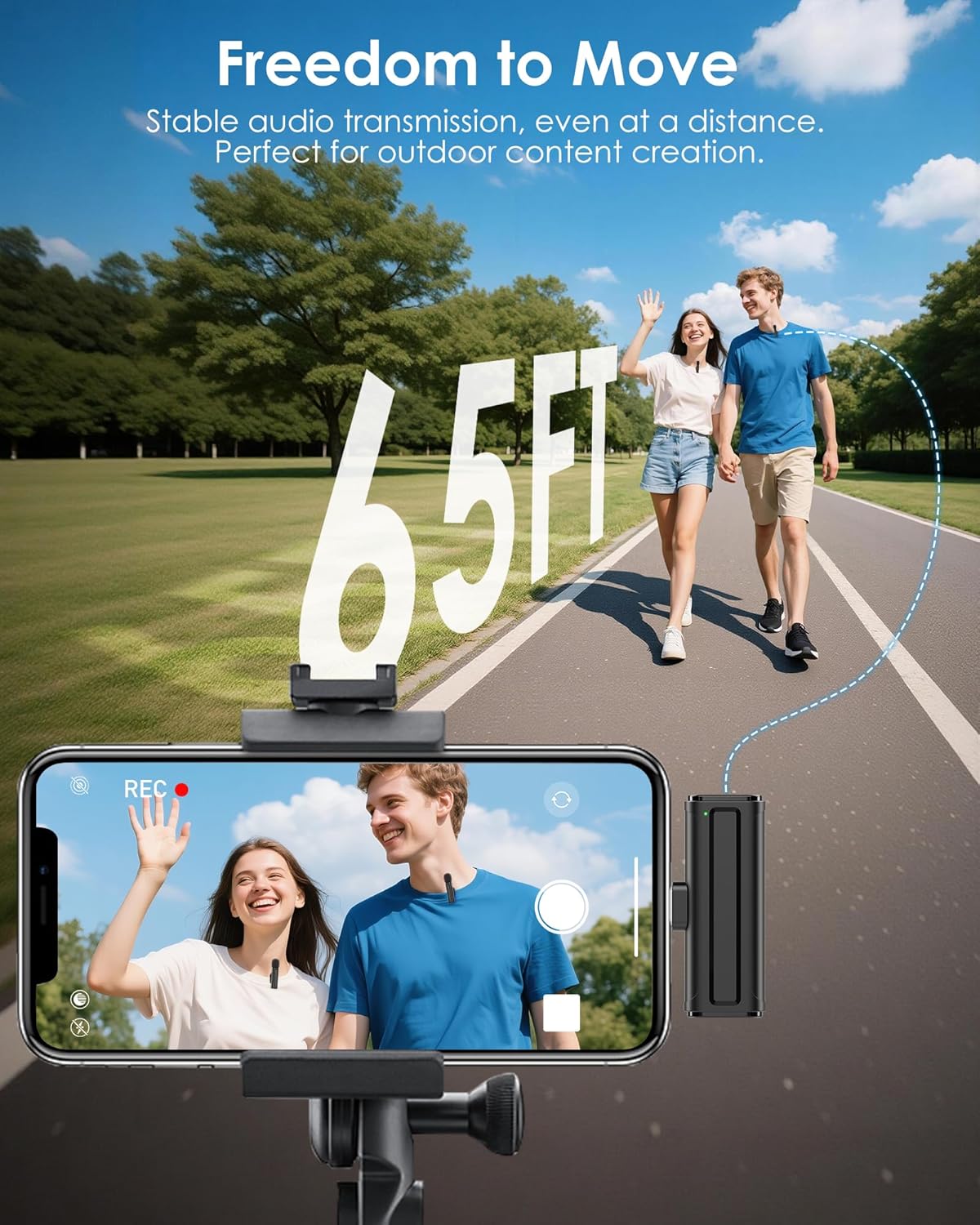 Wireless Mini Microphone for iPhone, iPad, Android Phone, 2 Pack Lavalier Mic with 360° Rotatable Clip, Plug and Play Noise Reduction USB-C Lapel Mic for Video Recording YouTube Content Creators - Image 5