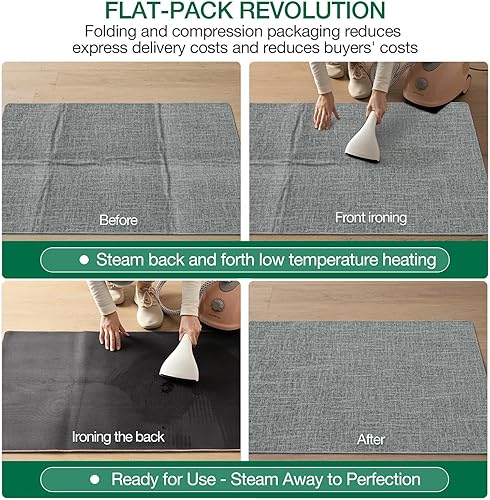 Miniatura 10 de LUMI Alfombra de entrada, tapete para puerta de interior, antideslizante, absorbente y de perfil bajo, tapete de entrada de goma de larga duración,