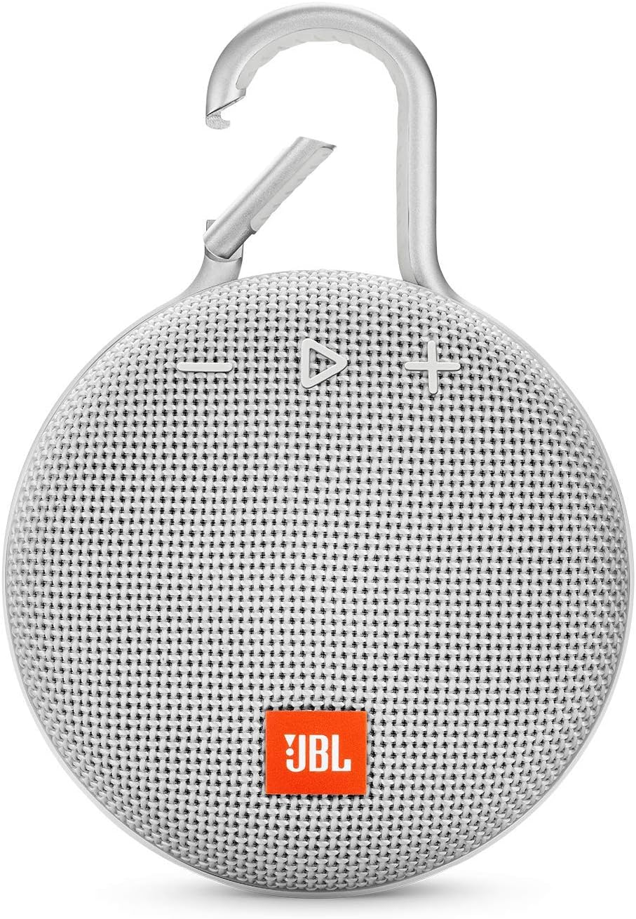 JBL Clip 3 Portable Waterproof Wireless Bluetooth Speaker - White