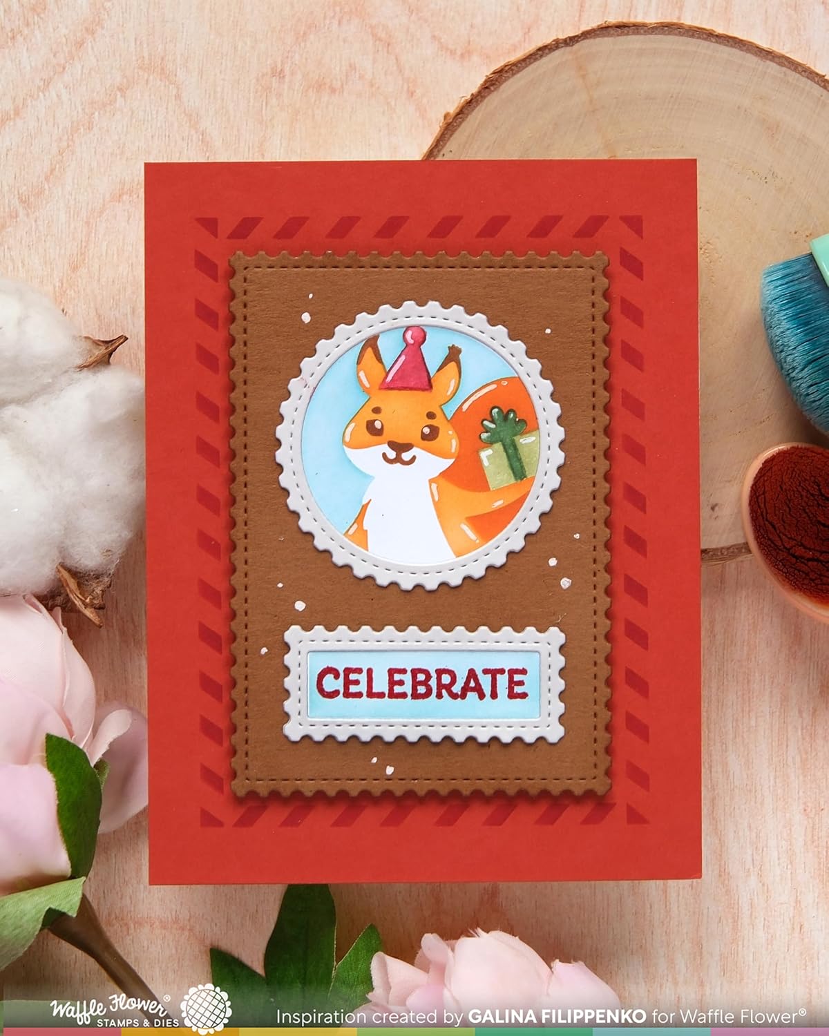 Nesting Postage Collage Greetings Stamp Set image 4