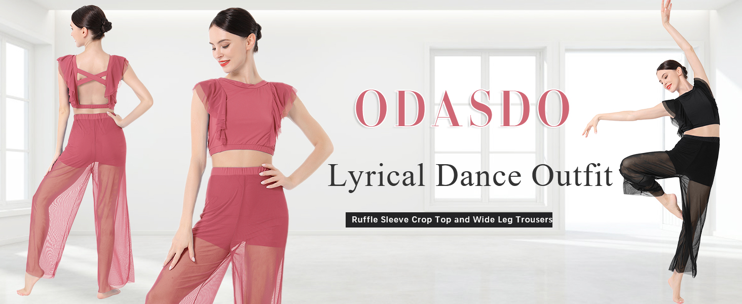 AFAVOM Lyrical Dance Dress For Women Sleeveless Workout Mesh - View #6