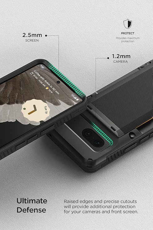 VRS Pixel 7 Compatible Shockproof Case Card Storage/Strap Hole Included Smartphone Case Resistant Shockproof Scratch Drop Prevention Hard Tough Cover Compatible with Google Pixel7 Damda Glide Pro