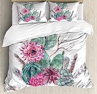 Vista 186 de Ambesonne Juego de funda de edredón de pesca, lubina de boca grande atrapando un bocado en espray de agua, imagen salvaje, juego de cama decorativo