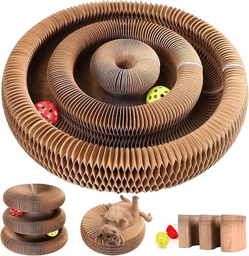 Juguete de pelota de pista para gatos de doble capa, aventura de pelota de gato, el mejor ejercicio físico mental interactivo para gatos de interior