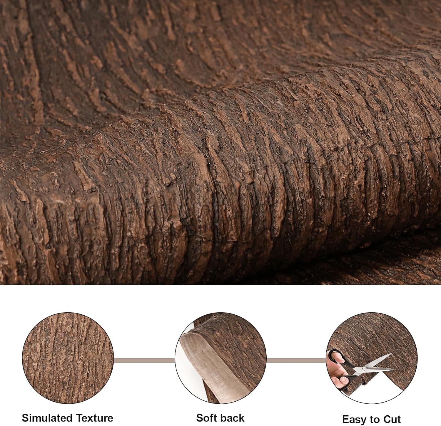 NAHARO Artificial Tree Bark–15.8x39.4IN Cuttable Faux Tree Bark for Pillars, Pipes, Columns & Walls – Moss Bark for DIY Garden, Floor & Indoor Wall Decor