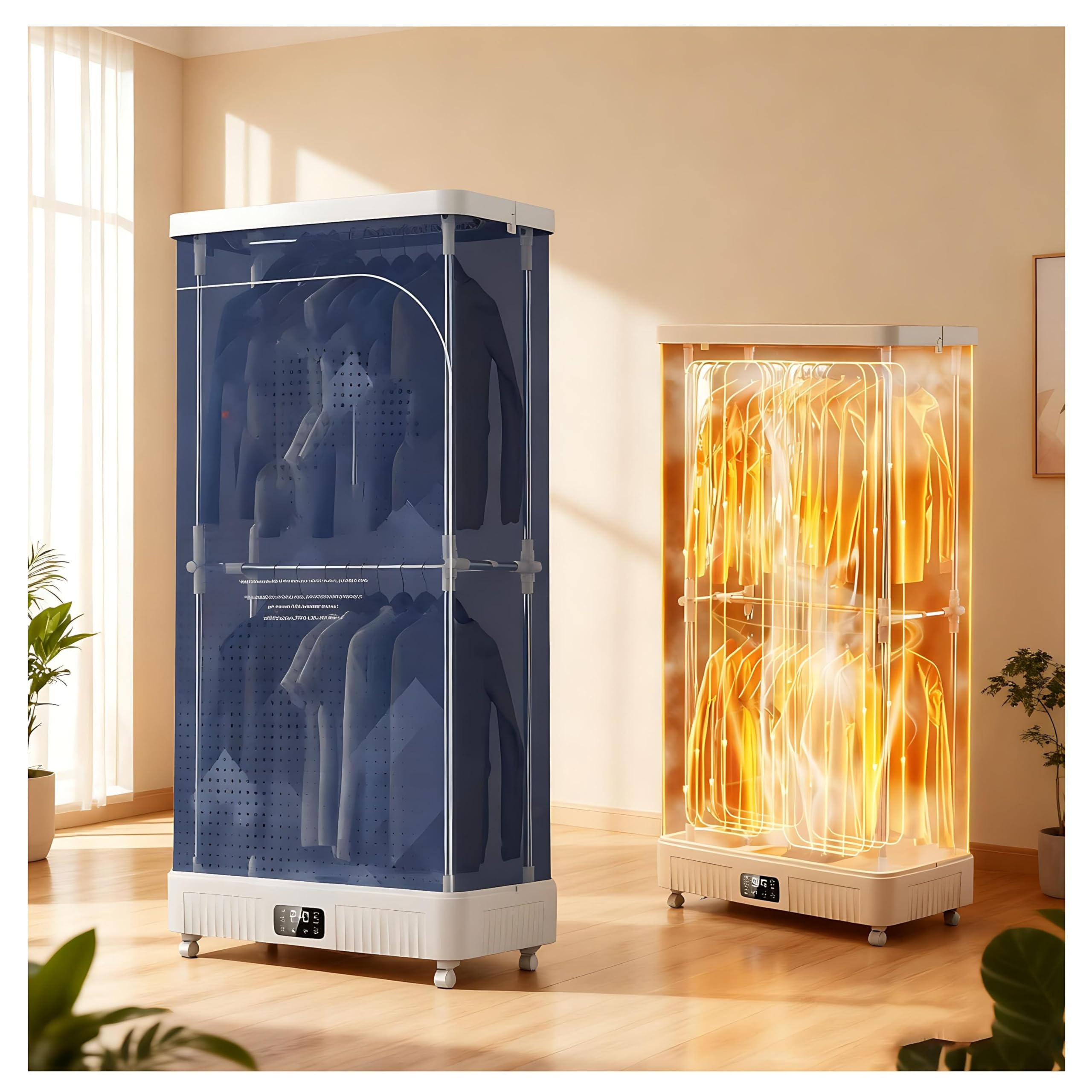 Secadora Automática Plegable, 2000 W, Secado Rápido De Emergencia, Capacidad para 20 Kg De Ropa, Elimina Olores Y Seca La Ropa, Ahorra Un 80% De Tiempo