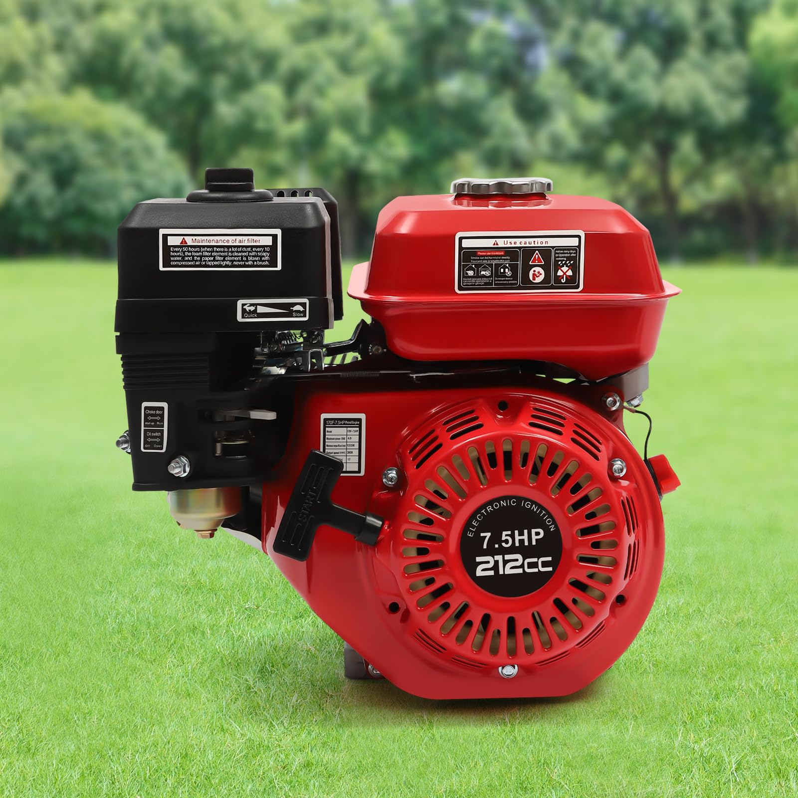 Motore a benzina 7,5 hp a 4 tempi, 1 cilindro Go Kart generatore, motore di azionamento a benzina, generatore di emergenza, avviamento a fune, raffreddamento ad aria, velocità di rotazione