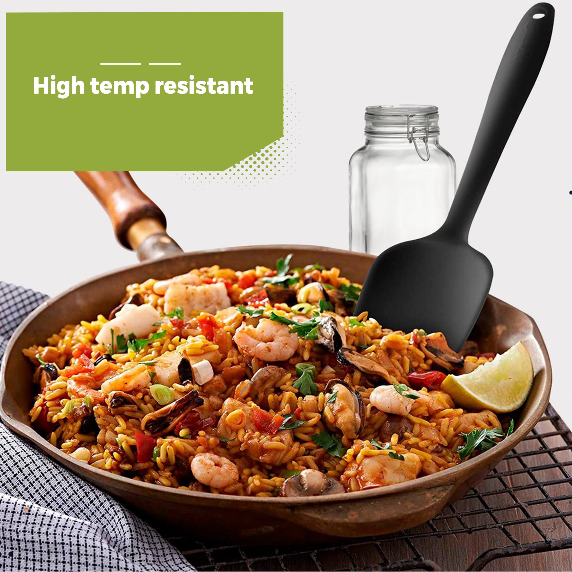 Spatola Silicone per Cucina e Impasti 6 Pezzi - Set Utensili Cucina Resistenti al Calore - Utensili da Cucina Antigraffio con Anima in Acciaio Testati LFGB di Easyavant (Blu