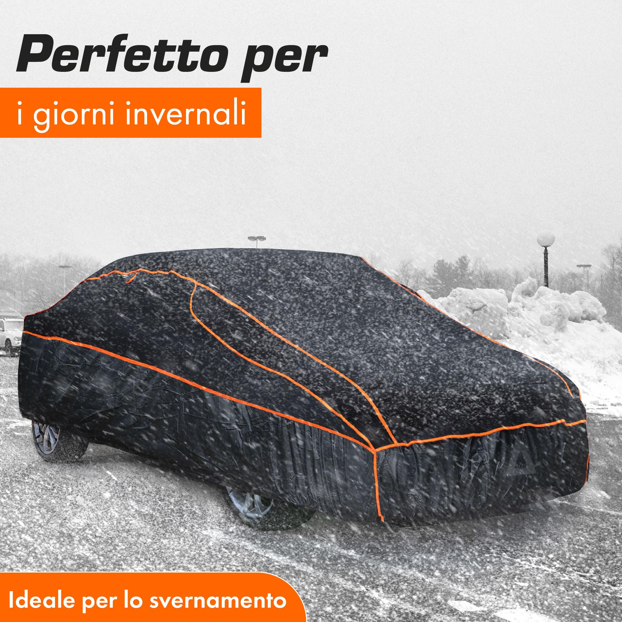 Upgrade4cars Telo Copriauto Anti-Grandine Premium da Esterno Imbottito Version 2026 | Copertura Universale per Estivo e Invernale Suv - SL (480 × 195 × 150 cm)