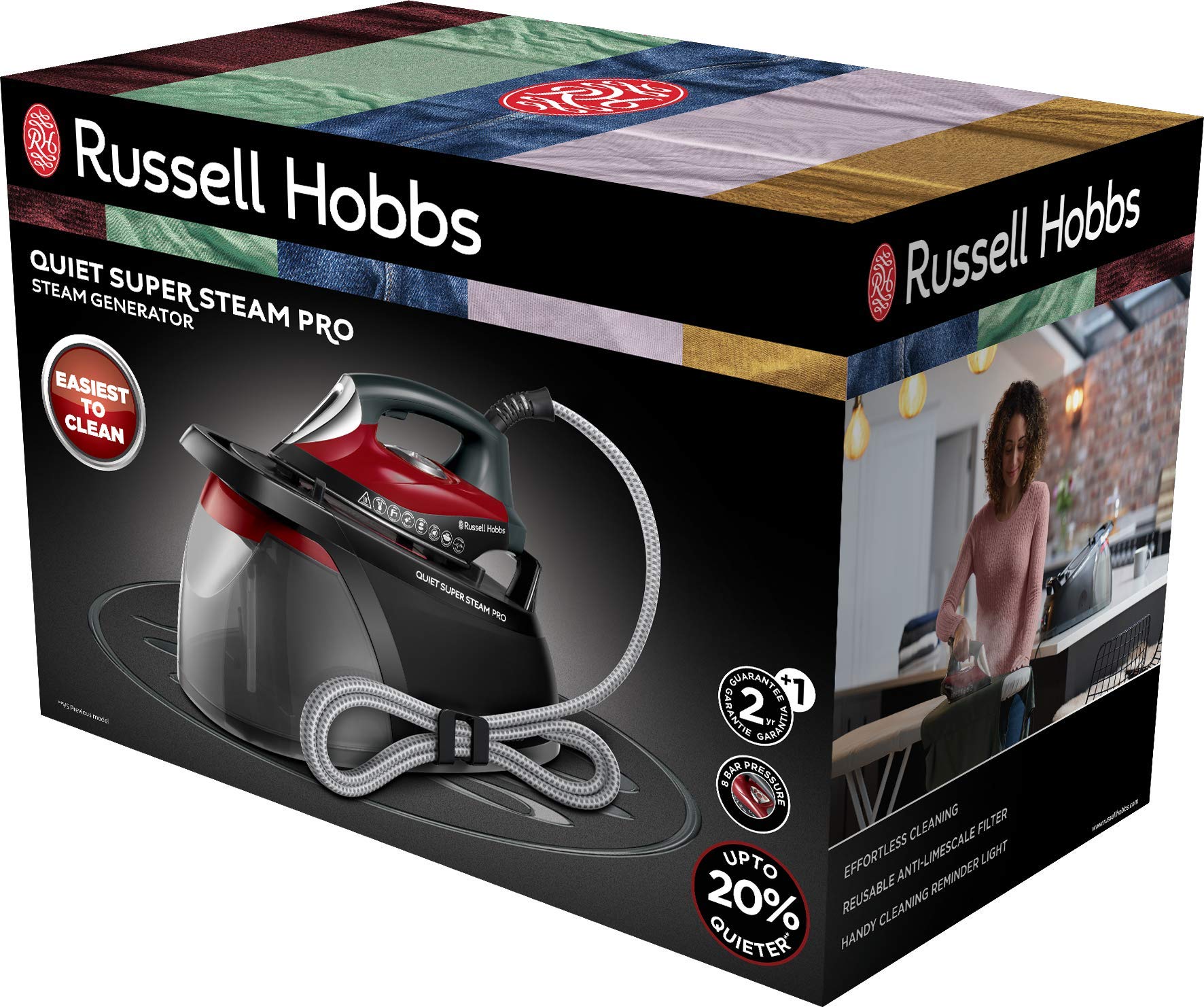 Ferro Da Stiro Russell Hobbs 2800W Con Tecnologia Colour Control - Vapore 195g, Antigoccia, Autopulente - Foto 9