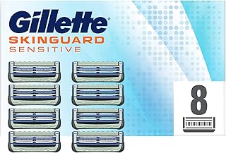 Gillette SkinGuard Sensitive Razor Blade Refills, Packaging May Vary – Pack of 8