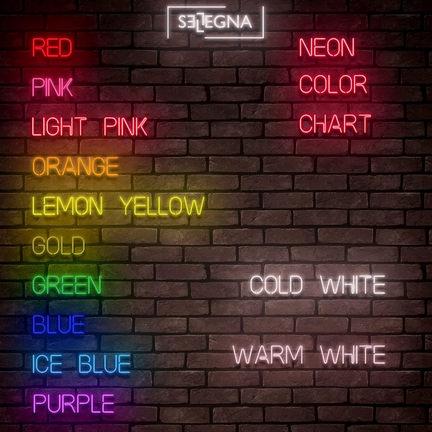 Selegna Custom Neon Sign - Personalized Neon Signs for Wall Decor, Neon Name Sign, Unique Custom Neon Sign for Home, Office, Bedroom, Wedding, Event, and Business Decoration