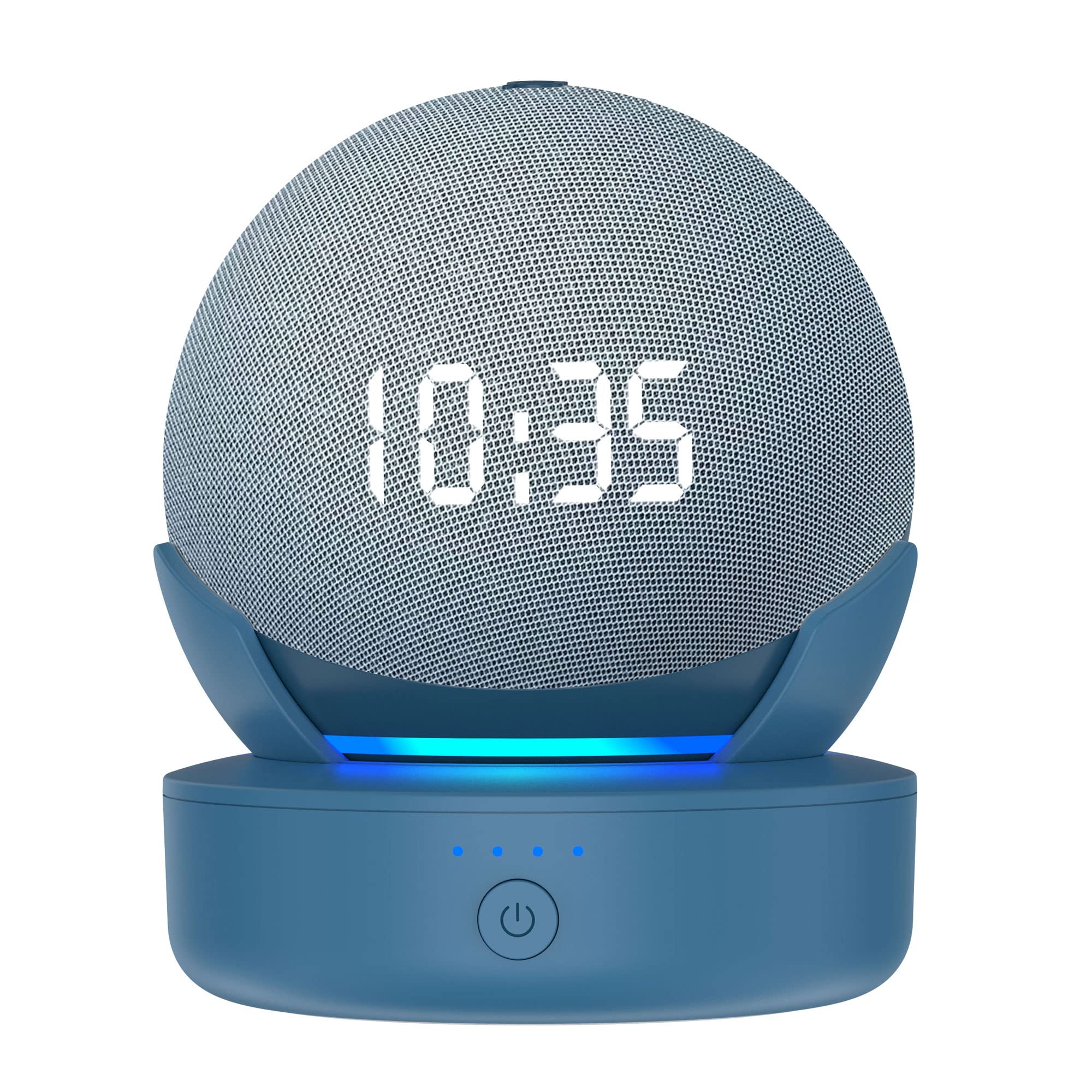 Batteria PlusAcc Da 10000 MAh Per Echo Dot 4a E 5a Generazione - Base Di Ricarica Wireless Portatile Con 16 Ore Di Autonomia