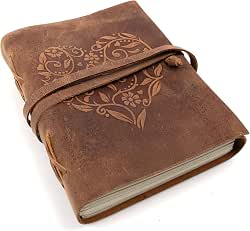 moonster Leather Journal for Women, Handmade Vintage Journal Leather Sketchbook