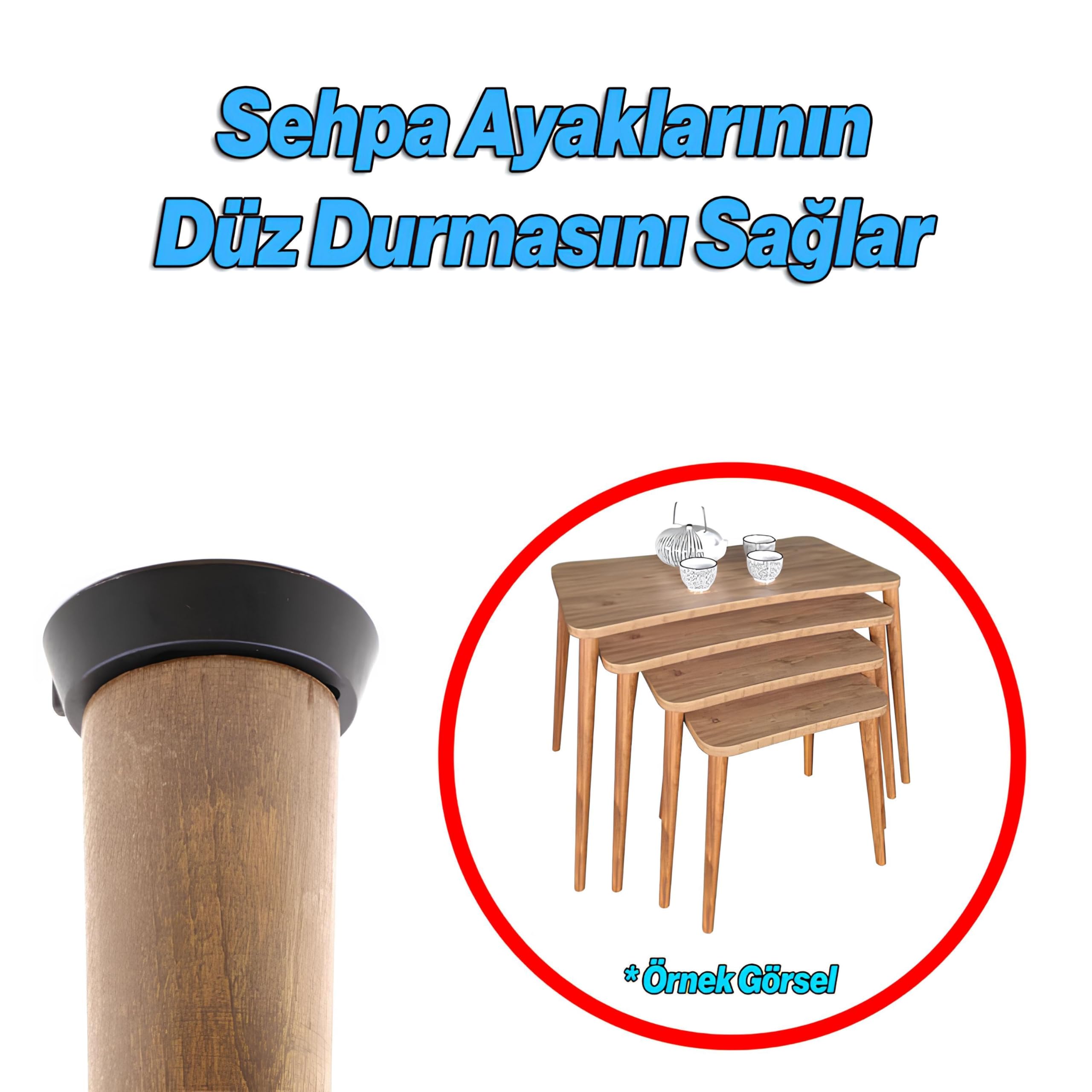 8 ADET Düz Siyah Zigon Sehpa Ayağı Tabanı Mobilya Masa Açılı Orta Sehpa Ayak Bağlantı Aparatı