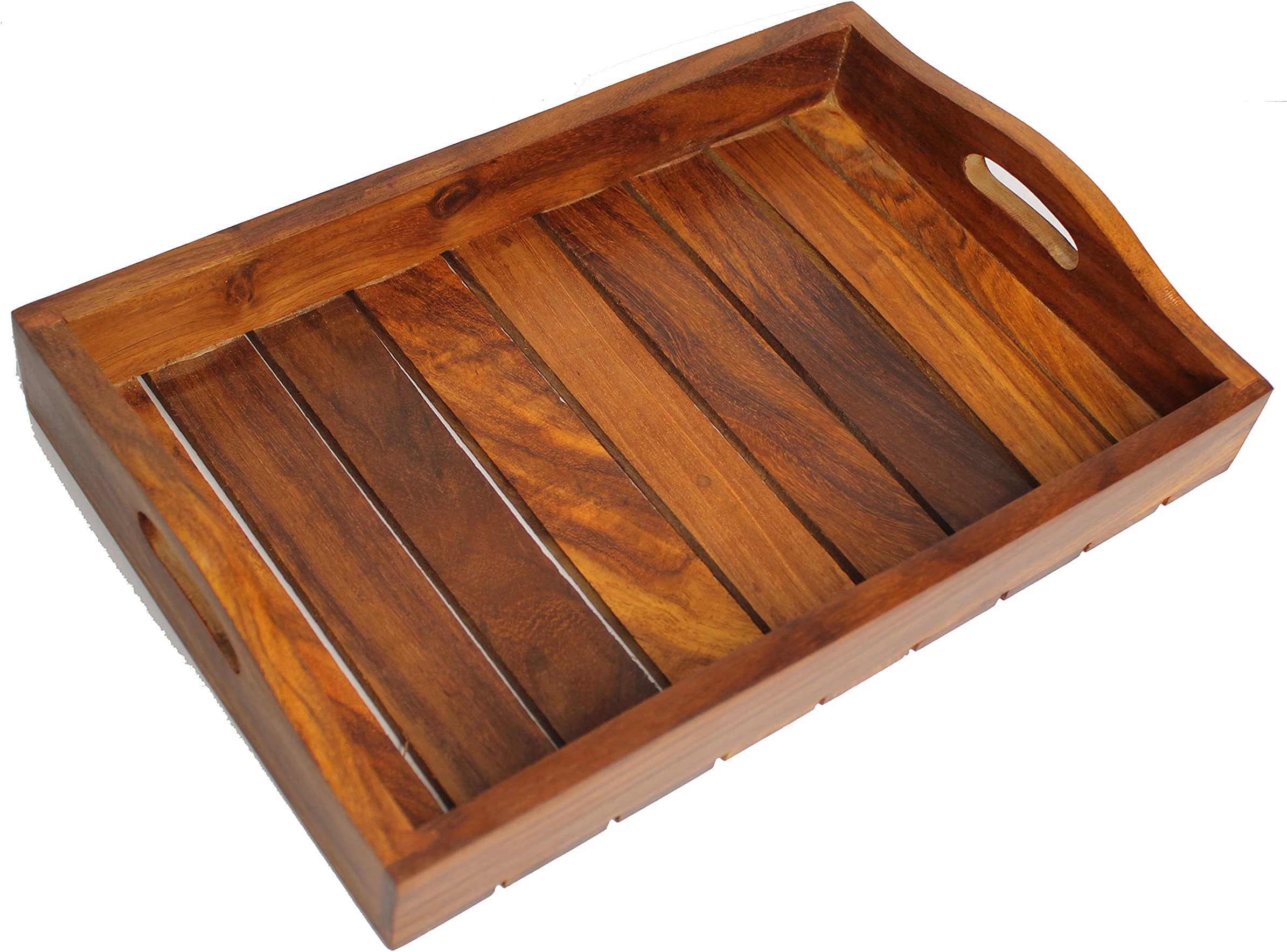 Rosewood Sheesham Wood Handmade & Handcrafted Wooden Serving Tray (12X8)