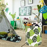 Vista 5 de KUNRO Round Laundry Gift Basket Storage Hamper Clothes Storage Basket Organizer Bin with Handles for Nursery Room