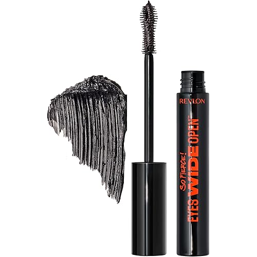 Revlon So Fierce Eyes Wide Open Mascara with Push-up Brush, For Volumizing & High Lifting Eyelashes, Smudge-proof, Flake Resistant, 102 Black, 0.24 fl oz