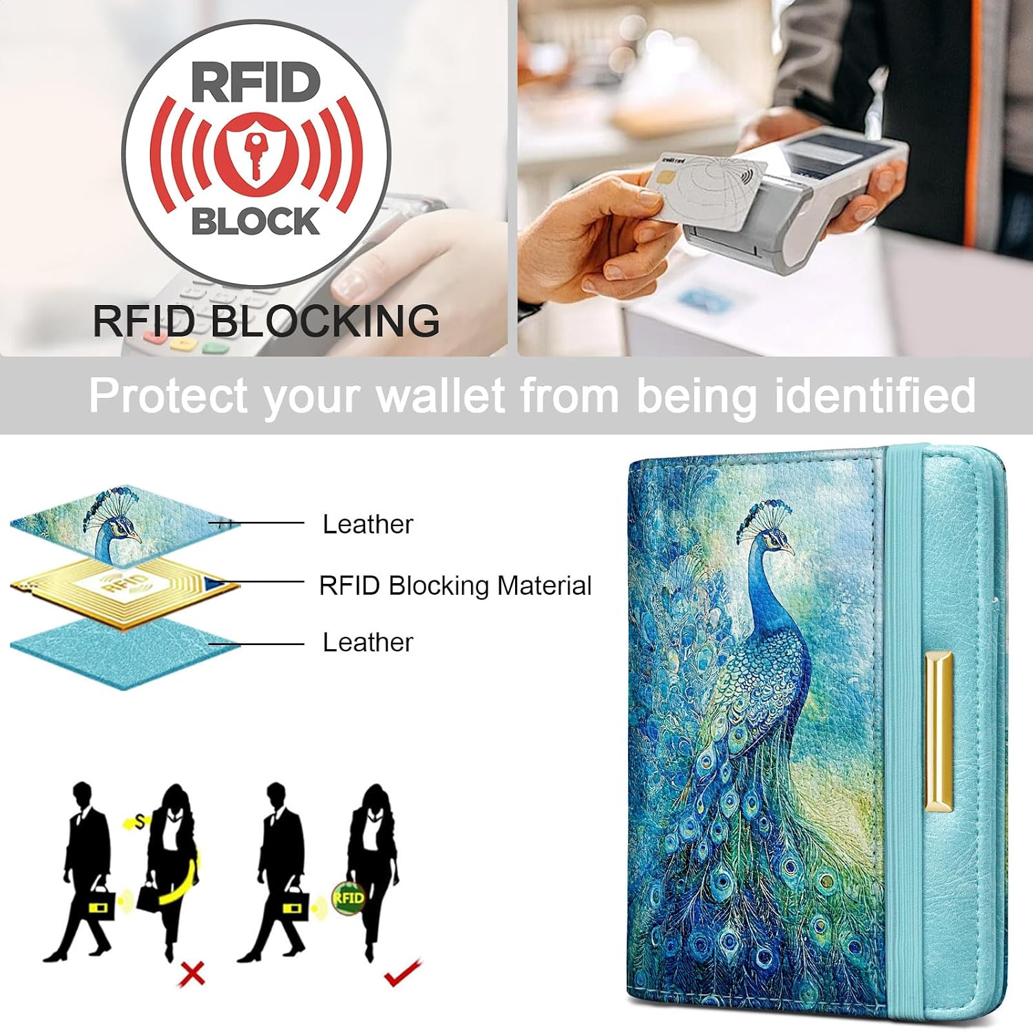 Coco Rossi Passport Holder for Travel Women Slim RFID Passport Cover Wallet image 3