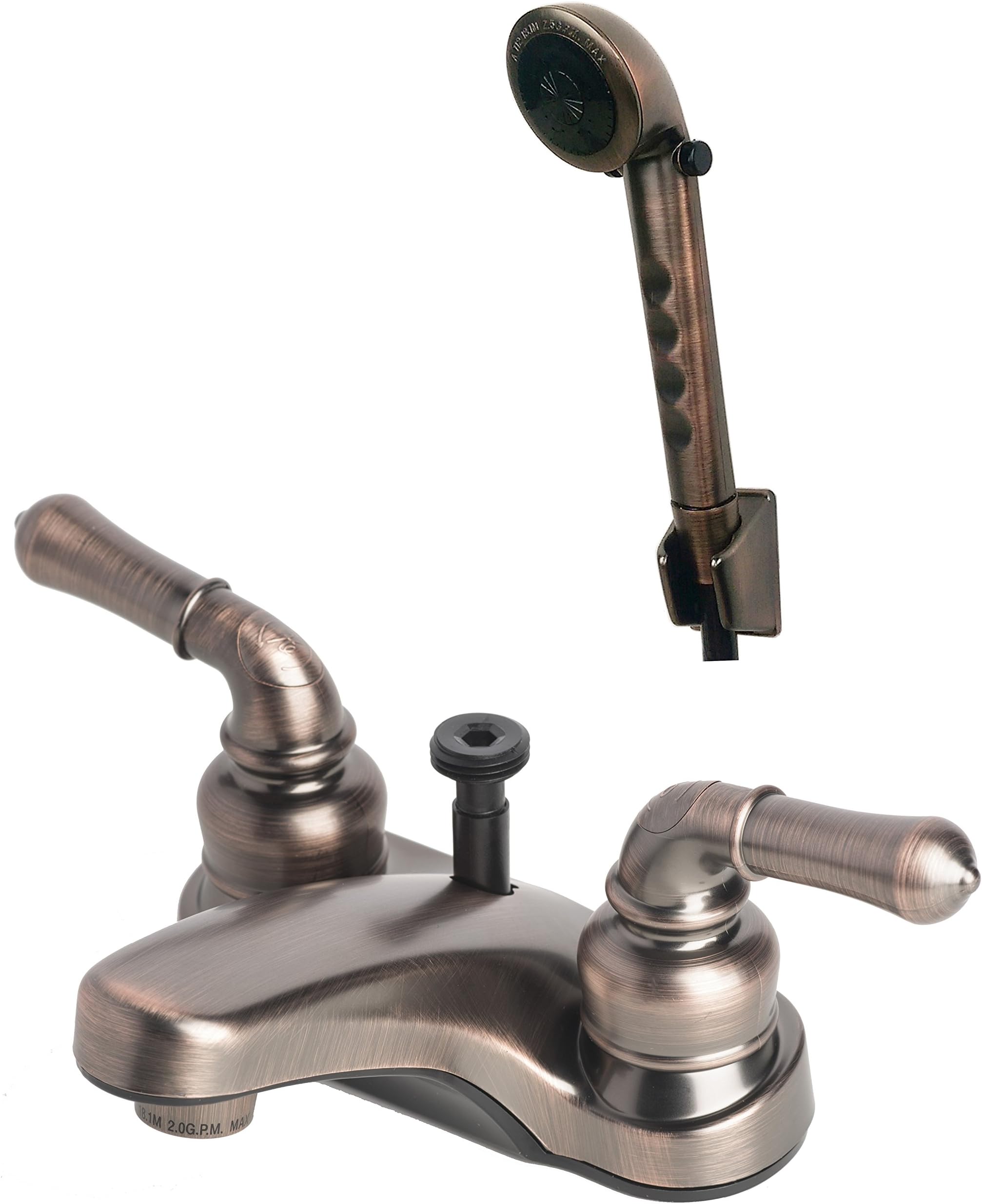 Builders Shoppe 2009BZ/4120BZ RV Bathroom Diverter Faucet with Hand ...