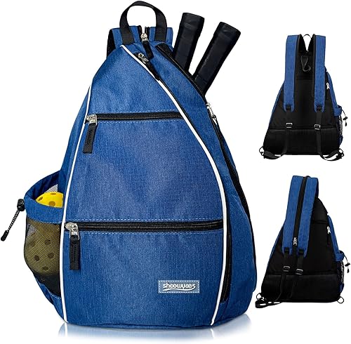 shoowyees Mochila de tenis de pickleball para hombres y mujeres, bolsa cruzada deportiva reversible Franklin Pickle Ball, tenis, raquetbol,