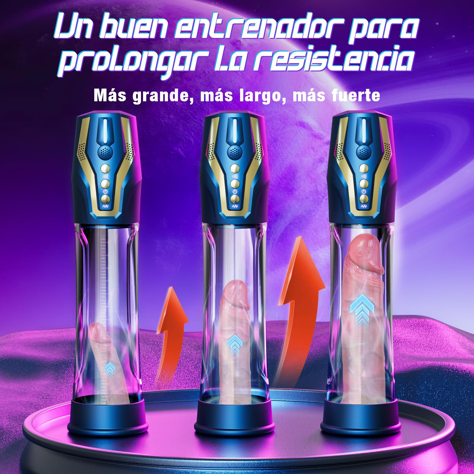 Alargador de Pene Masturbador Hombre Automatico - Control por Voz Bomba de Vacio Erector con 4 Modos de Succión & Bombeo, Masturbador Masculino Alargador Pene Masturbádores Masculino Sex Toys