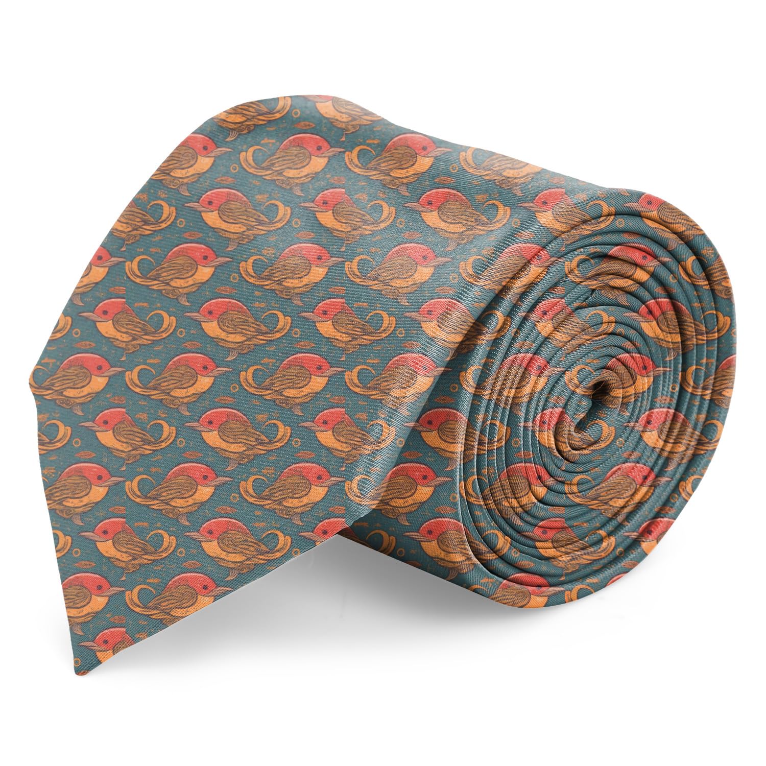 blacksmith Vintage Birds Printed Necktie for Men-picture-35