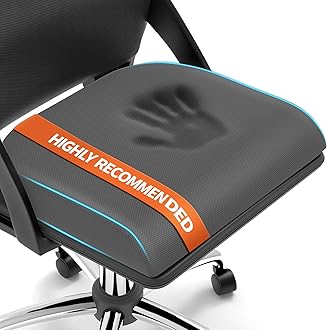 TranquilRelax Large Seat Cushion，Soft Foam Cushion for Long Sitting Hours on Office Chair, Home & Car, Non-Slip Chair Pad for Relieving Back & Sciatica & Hip & Coccyx Pain (Grey)
