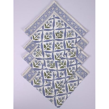 Ridhi Block Print Dinner Napkins Set