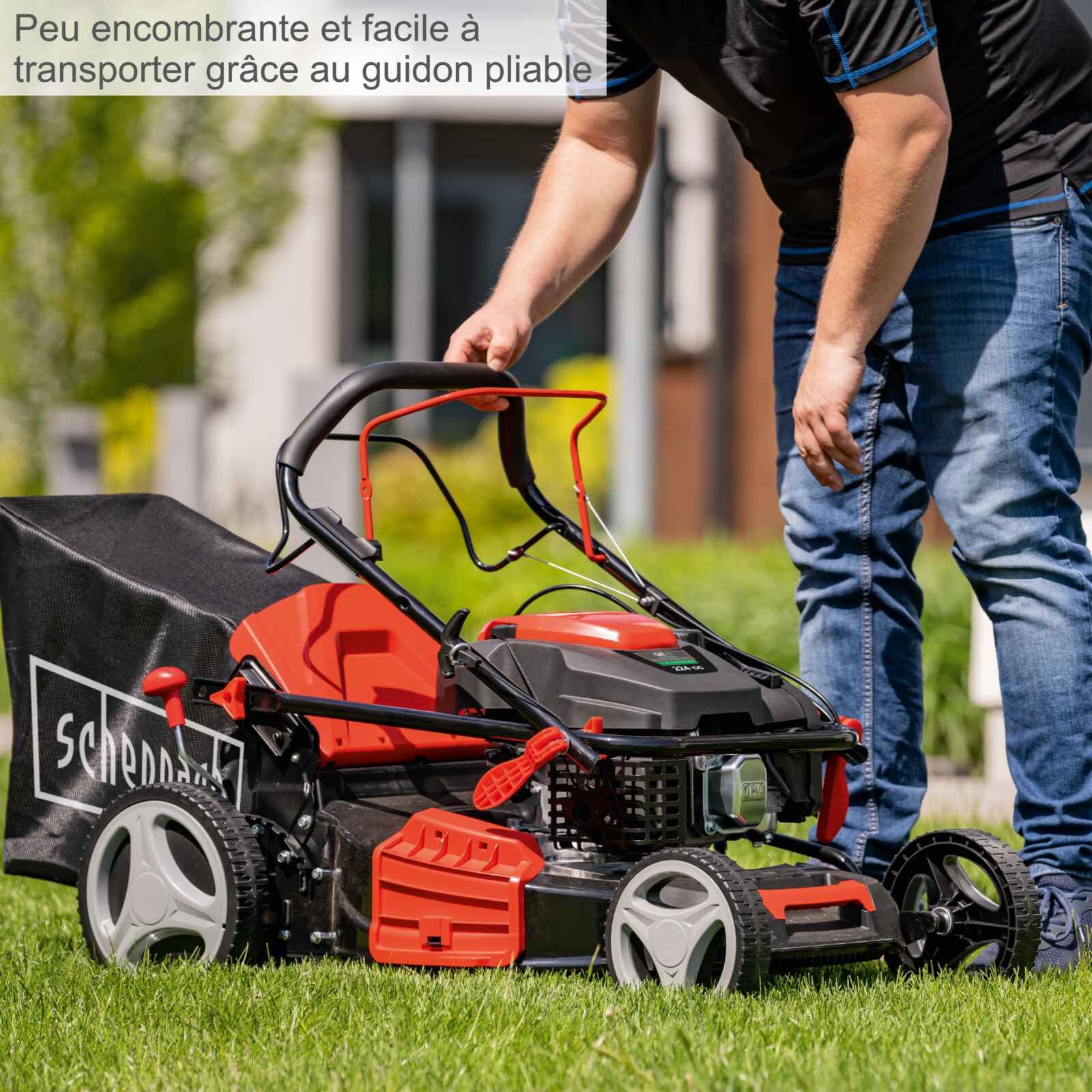 Scheppach Tondeuse Thermique autotractée MS225-53 - Moteur 6 CV / 4,4 KW