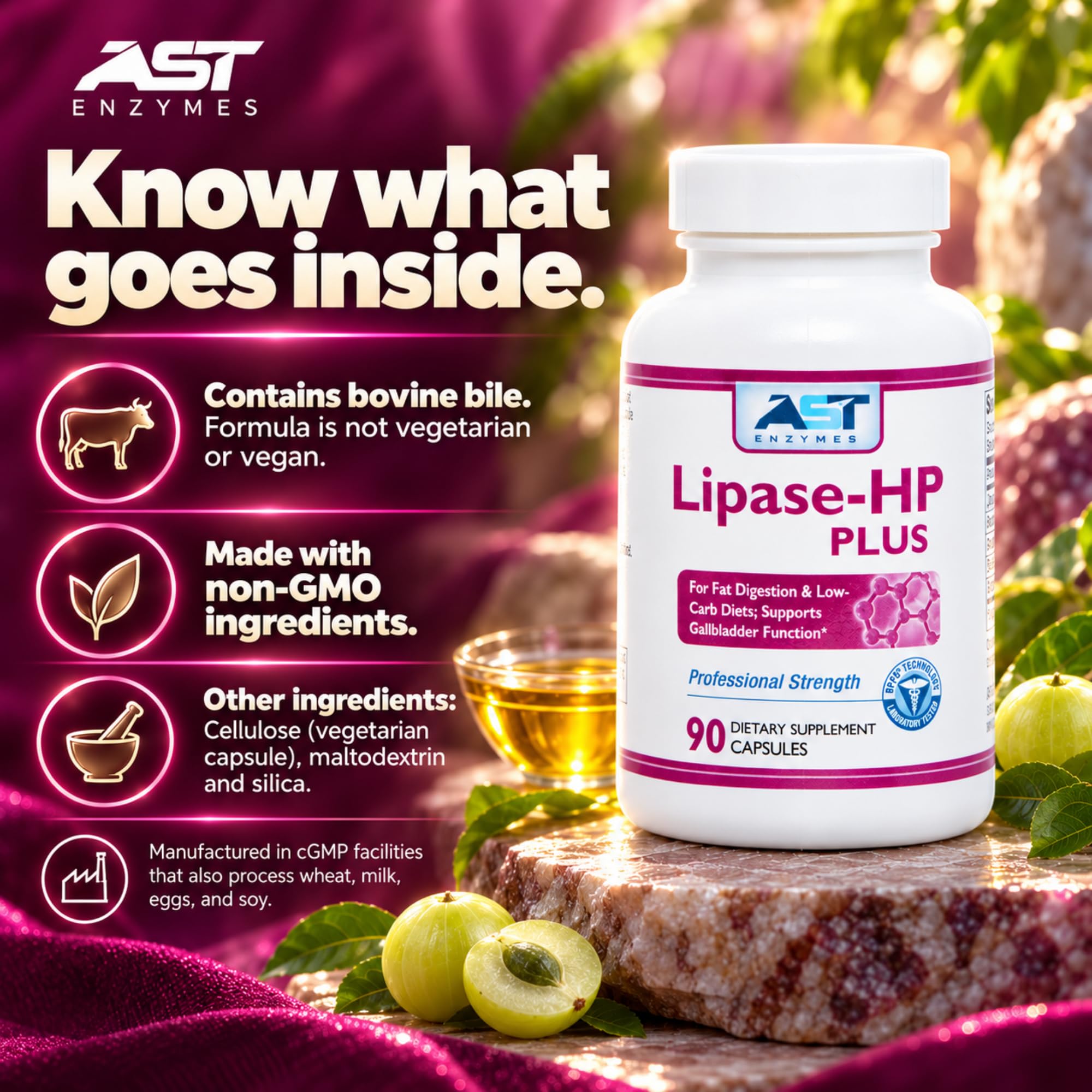 AST Enzymes Lipase-HP Plus Digestive Enzymes, 90 Capsules — Amazon image 7