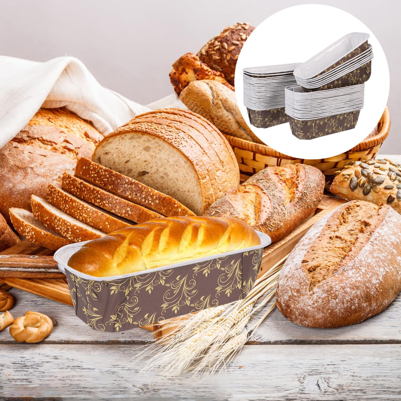 Housoutil 50 Supports À Gâteau En Papier Sulfurisé Résistants À La Chaleur Forme Bateau Pour Pâtisserie Desserts Pains Jetables Biodégradables Ustensiles De Cuisine
