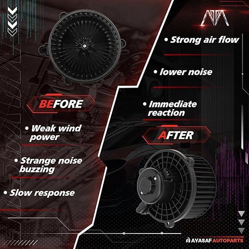 Miniatura 6 de MAYASAF 700138 Conjunto de motor de ventilador HVAC con jaula de ventilador para Kia 2004 2005 2006 2007 2008 2009 Spectra, 2005-2009 Spectra5