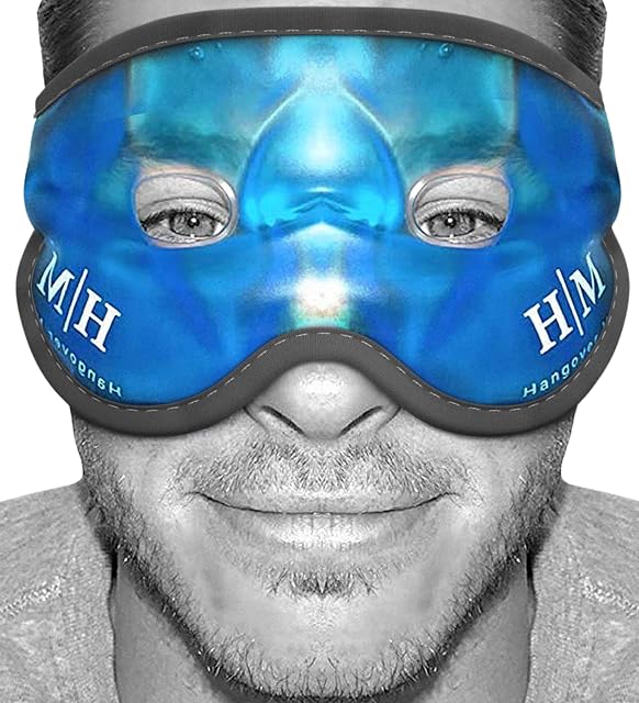 Cooling Eye Mask - Gel Eye Mask For Migraine Relief, Sinus Relief or Headaches -Hangover Mask- Our Eye Masks for Puffy Eyes Reduce Dark Circles & Bruising- Our Cold Eye Mask Can Be used Hot or Cold