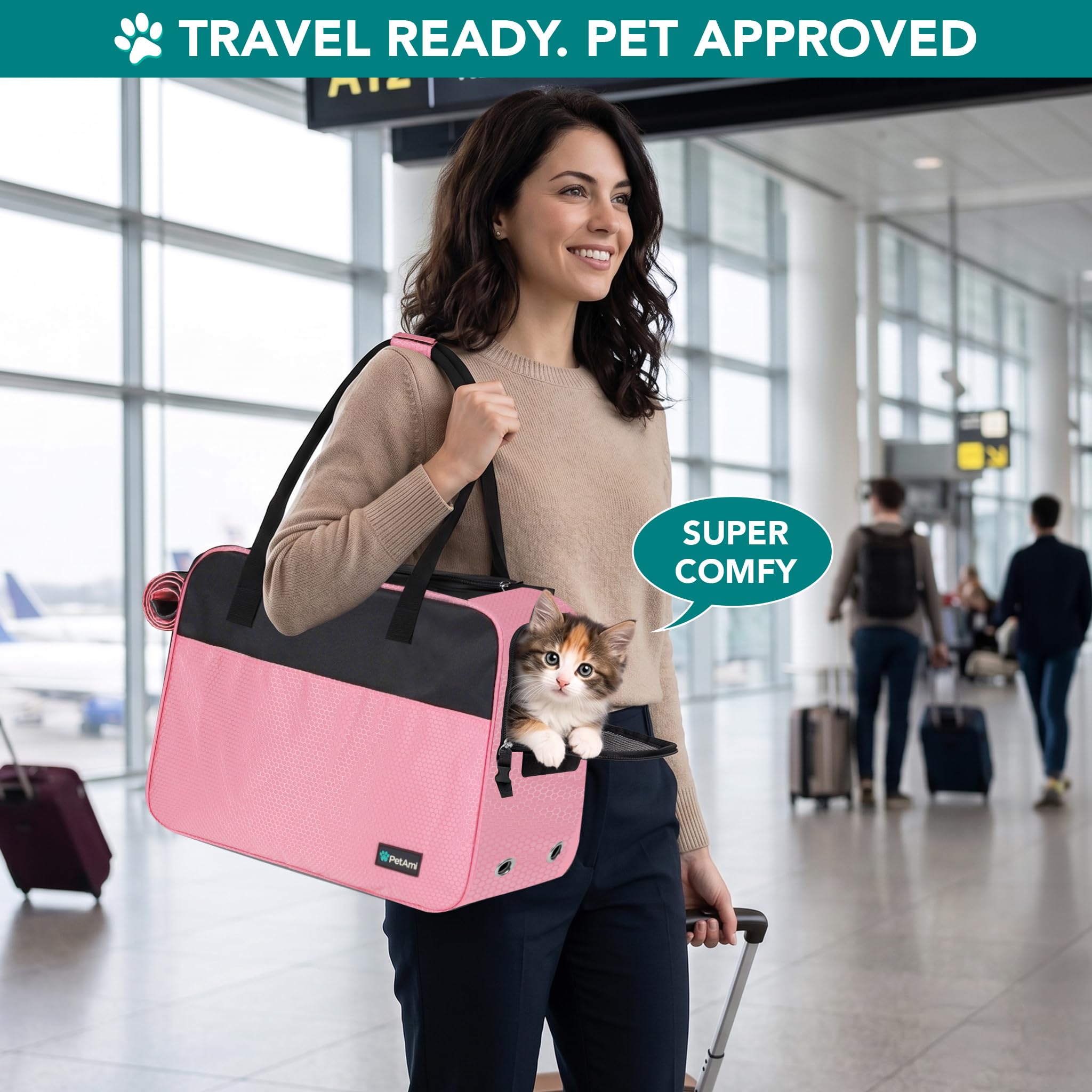 Amazon.com: PetAmi Dog Purse Carrier for Small Dogs Cats, TSA
