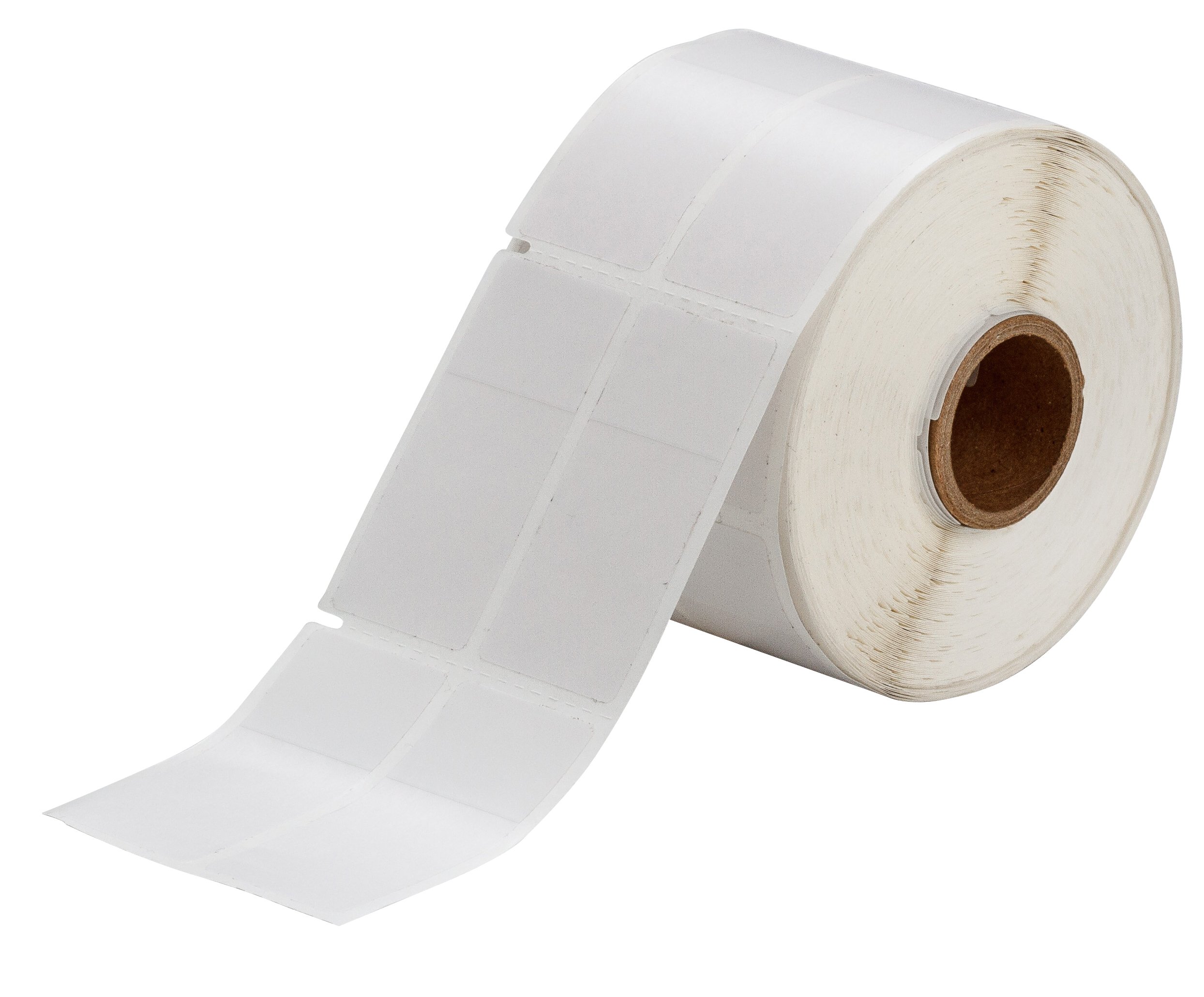 Brady THT-75-427-1.5-SC 1" Width x 2.25" Height, B-427 Self-Laminating Vinyl, Matte Finish White/Translucent Thermal Transfer Printable Label - 1"