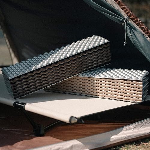 Miniatura 8 de S'More Alfombrilla de aluminio para gofres, plegable, a prueba de humedad, aislamiento térmico y almohadilla para dormir, ultraligera de celda