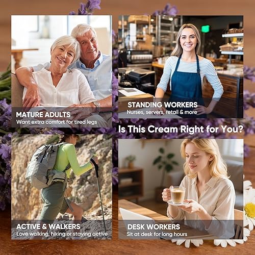 Miniatura 5 de Crema neuropatía, loción para aliviar los nervios con cloruro de magnesio e ingredientes puros, para el cuidado de pies y piernas, fórmula de