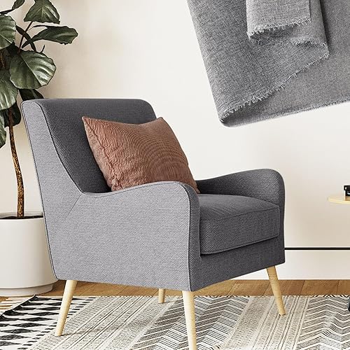 Miniatura 6 de Tela de tapicería de 3.3 yardas x 57 pulgadas, material de lino sintético, tela de costura de poliéster para tapicería, silla, sofá, proyectos de